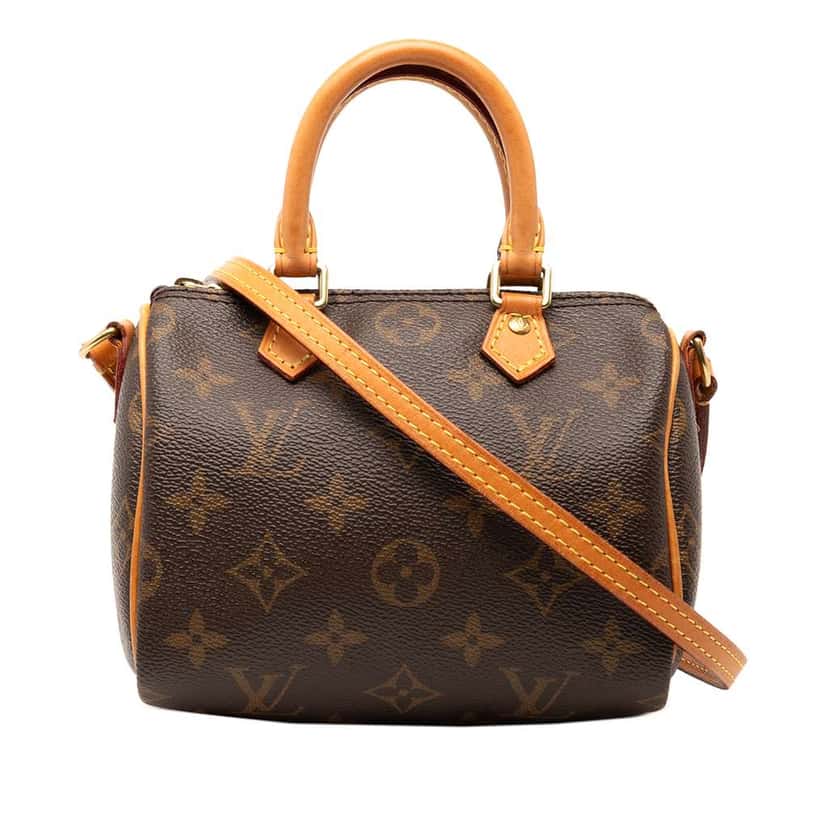 Louis Vuitton Monogram Nano Speedy Bandouliere Brown Good condition - Front View