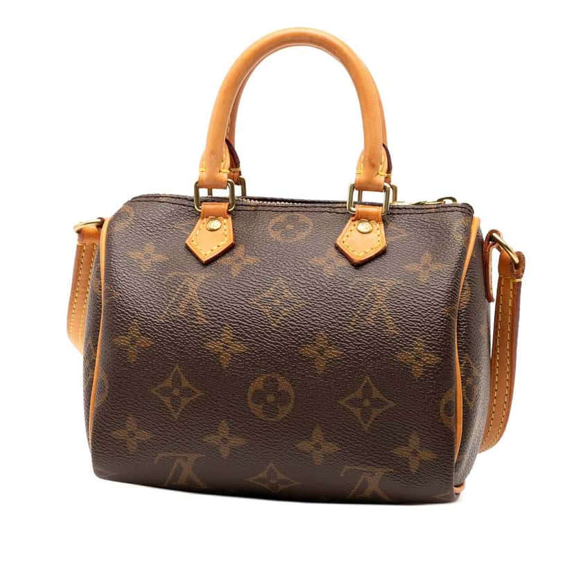 Louis Vuitton Monogram Nano Speedy Bandouliere Brown Good condition - Back View
