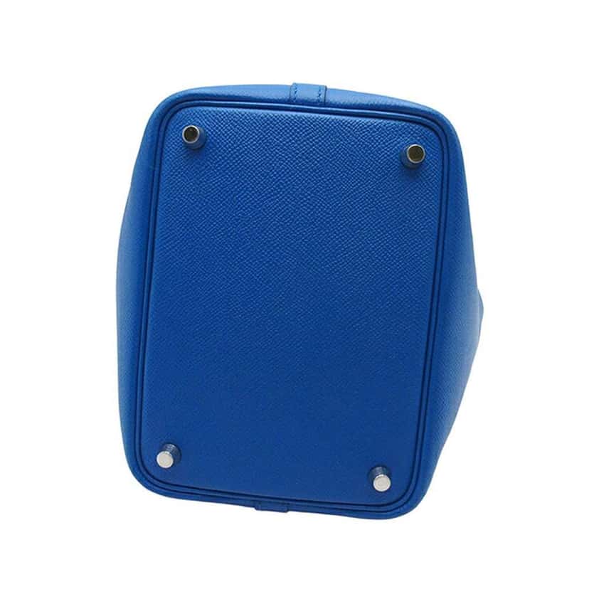 Hermès Epsom Tressage Picotin Lock 18 Blue Leather Good condition - Inside View