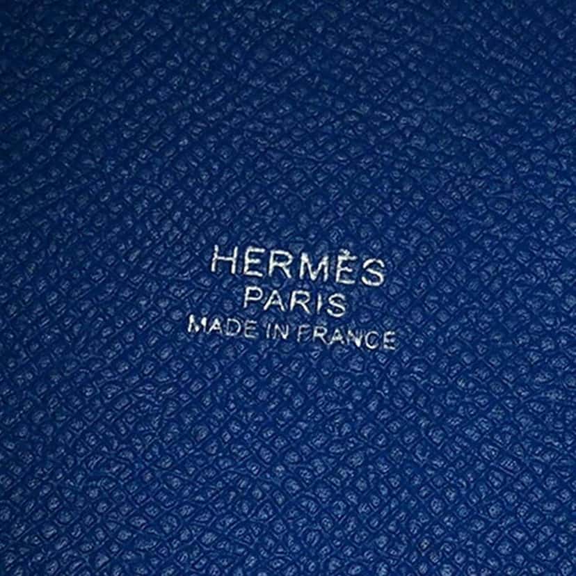 Hermès Epsom Tressage Picotin Lock 18 Blue Leather Good condition - Box View