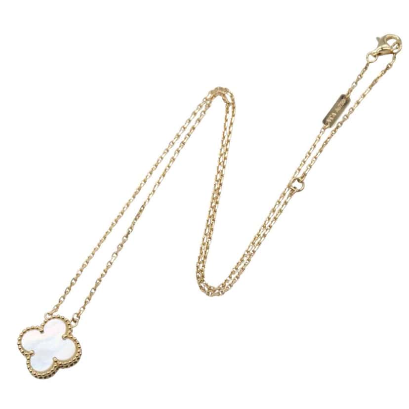 Van Cleef & Arpels 18K Yellow Gold and Mother of Pearl Vintage Alhambra Bracelet Gold Gold Good condition - Front View