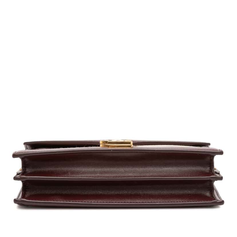Saint Laurent Canvas Monogram Cassandra Crossbody Brown Canvas Good condition - Inside View