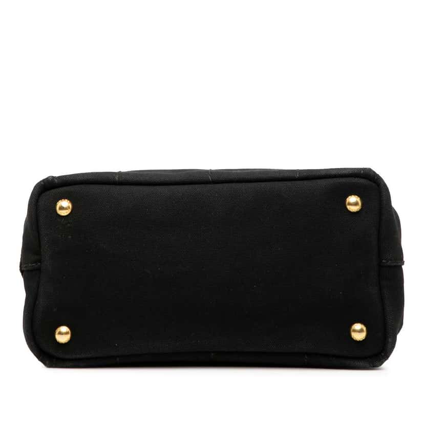 Prada Small Canvas Canapa Logo Satchel Black Canvas Good condition - Inside View