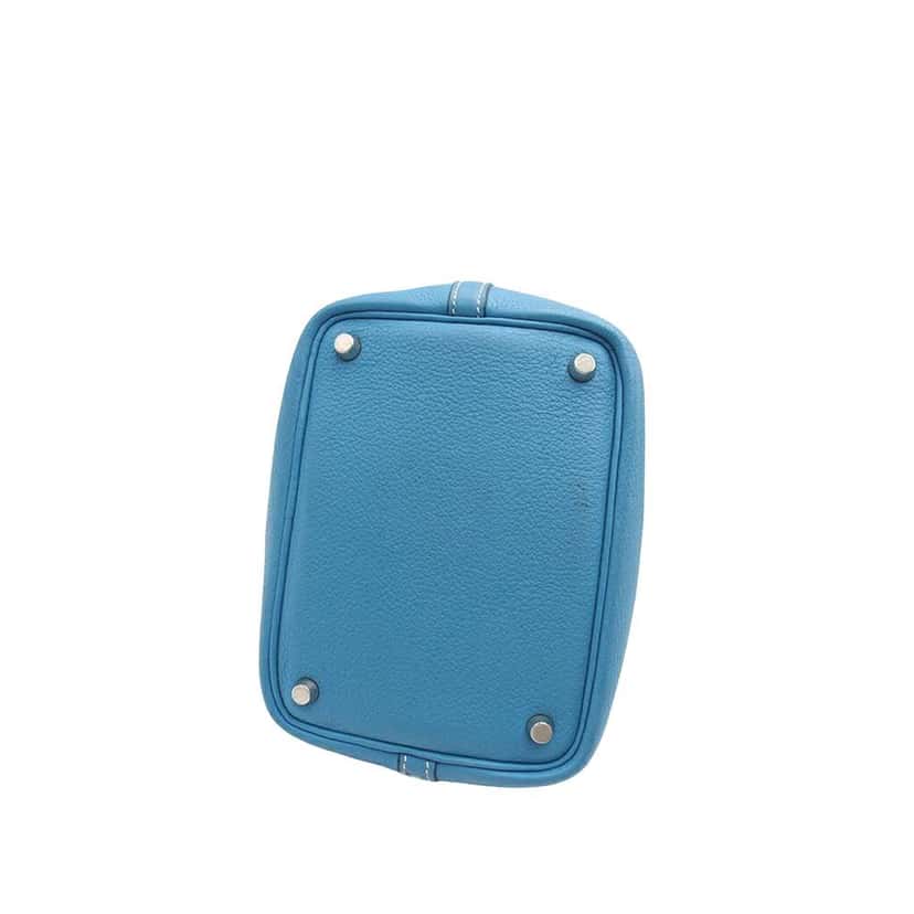 Hermès Clemence Picotin 18 Blue Leather Good condition - Inside View