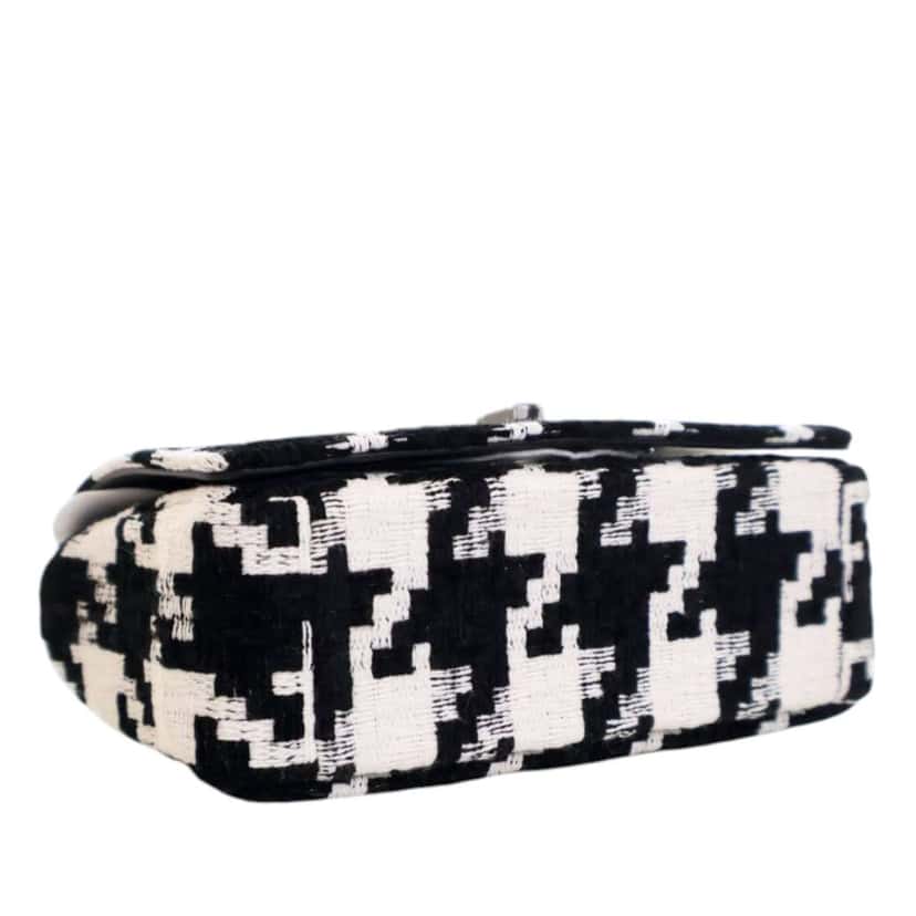 Dior Small Technical Canvas Macro Houndstooth Caro Bag Black Canvas Very good condition - Box View