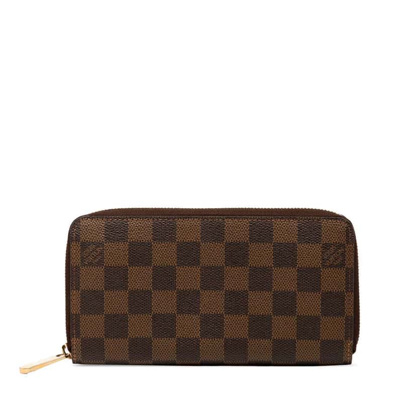Louis Vuitton Damier Ebene Zippy Long Wallet Brown Good condition - Front View