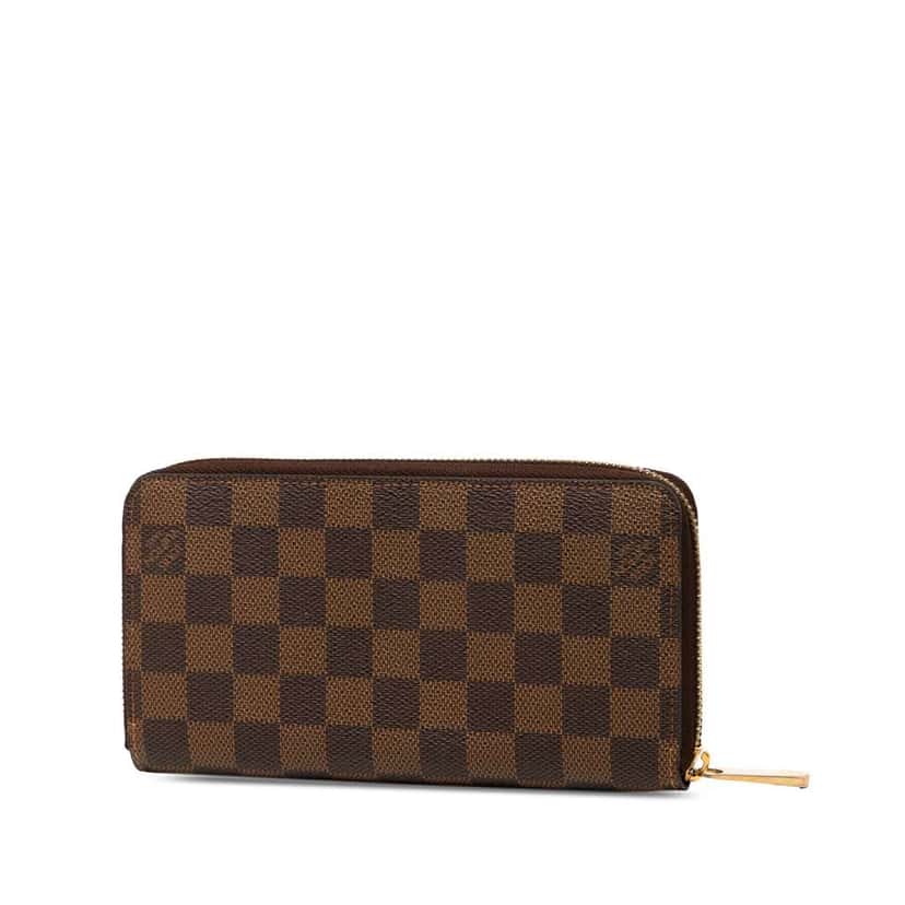 Louis Vuitton Damier Ebene Zippy Long Wallet Brown Good condition - Back View