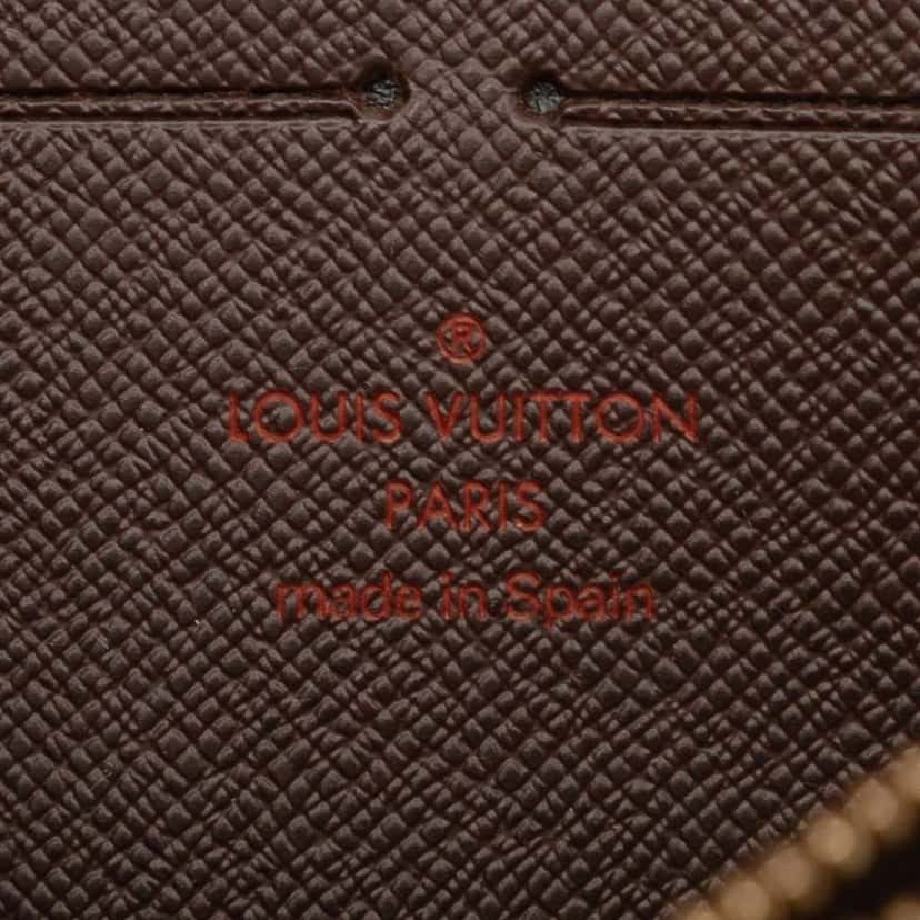 Louis Vuitton Damier Ebene Zippy Long Wallet Brown Good condition - Box View