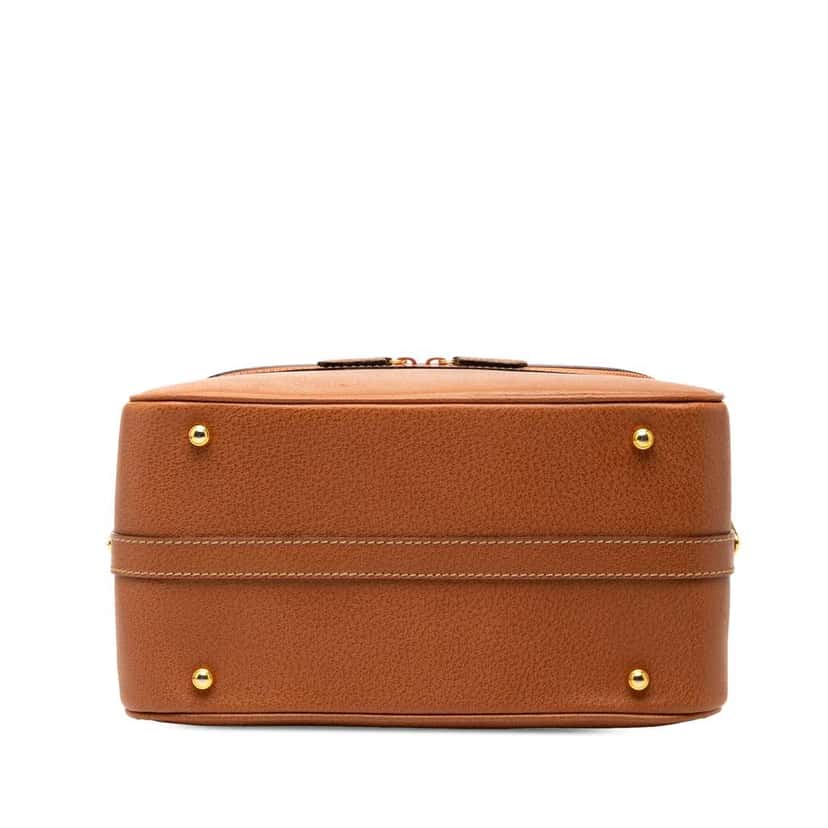 Gucci Leather Bamboo Vanity Bag Brown Leather Good condition - Inside View