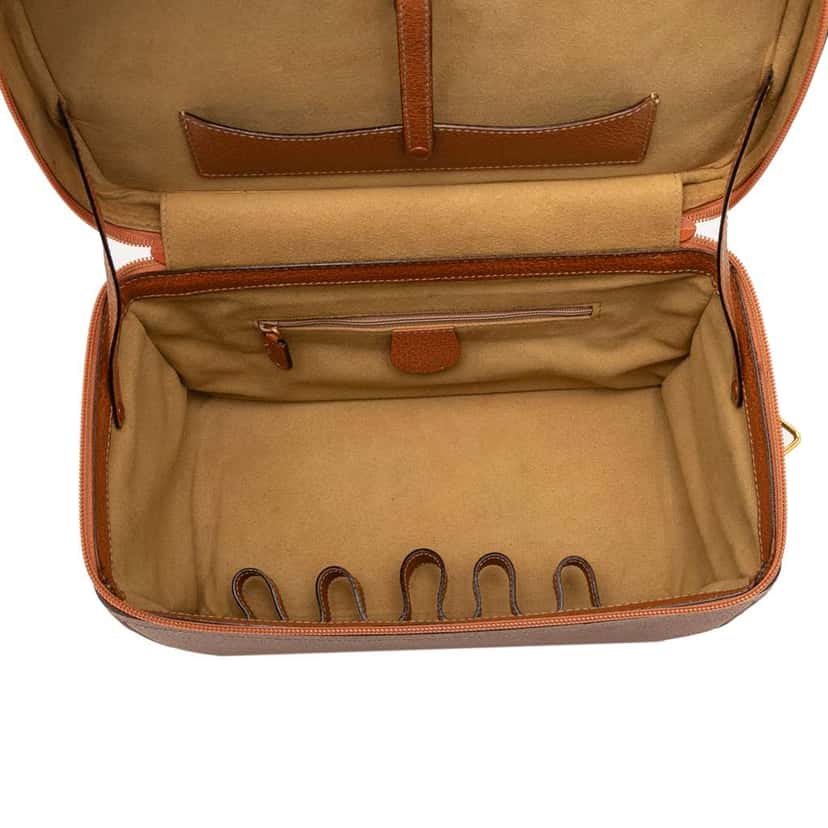 Gucci Leather Bamboo Vanity Bag Brown Leather Good condition - Model View