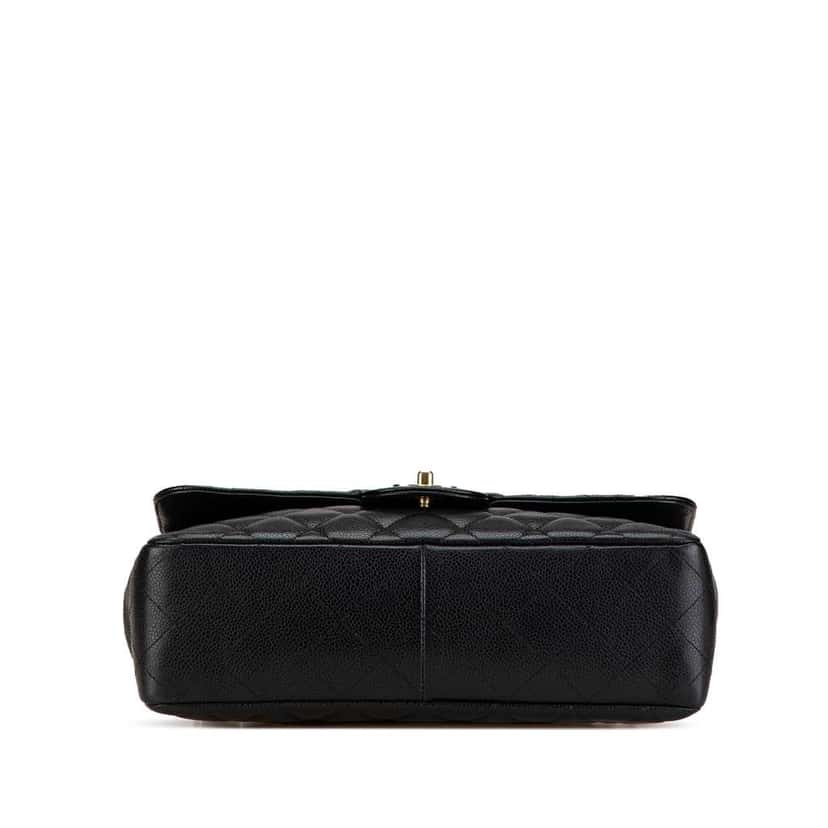 Chanel Jumbo Classic Caviar Single Flap Black Leather Good condition - Inside View