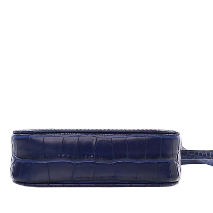 Balenciaga XS Embossed Leather Everyday Camera Bag Blue Leather Good condition - Box View