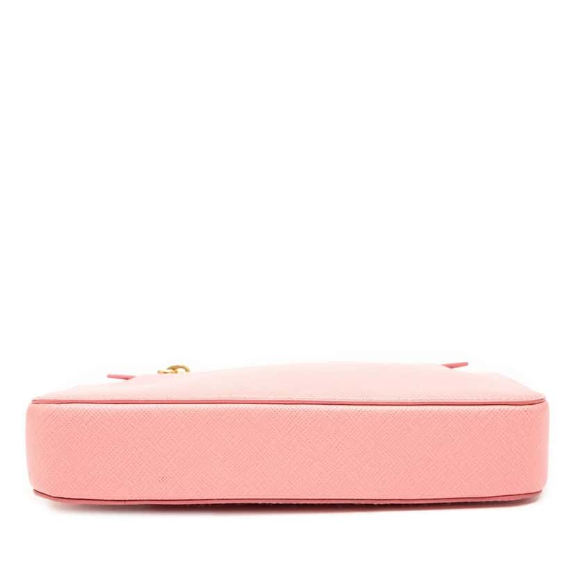 Prada Saffiano Lux Front Pocket Crossbody Pink Leather Good condition - Inside View