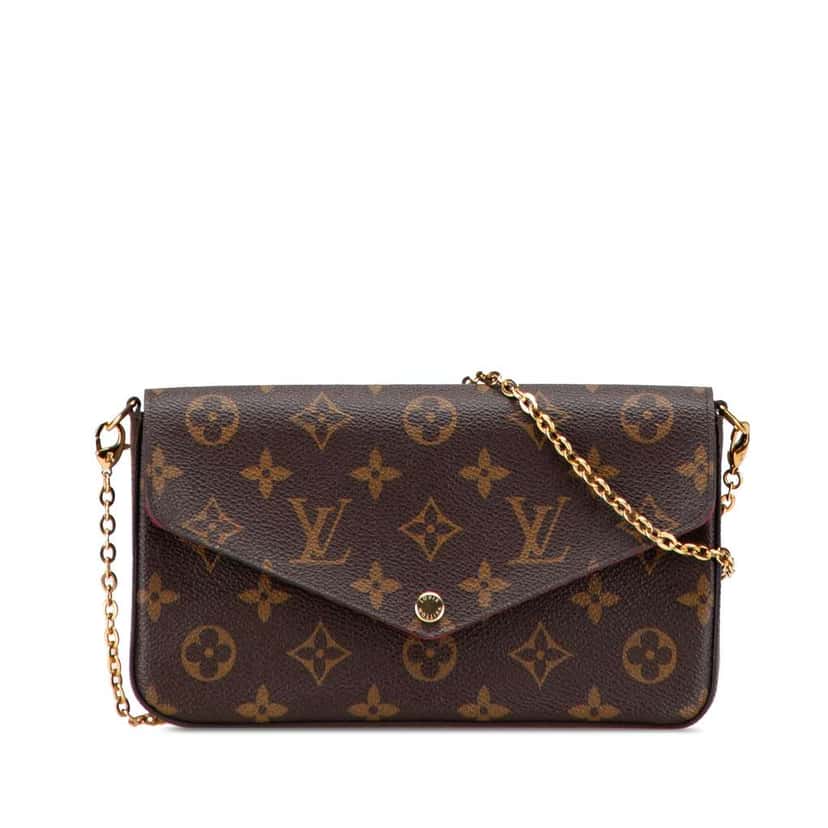 Louis Vuitton Monogram Pochette Felicie Brown Very good condition - Front View