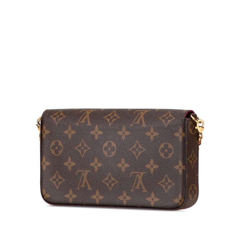 Louis Vuitton Monogram Pochette Felicie Brown Very good condition - Back View