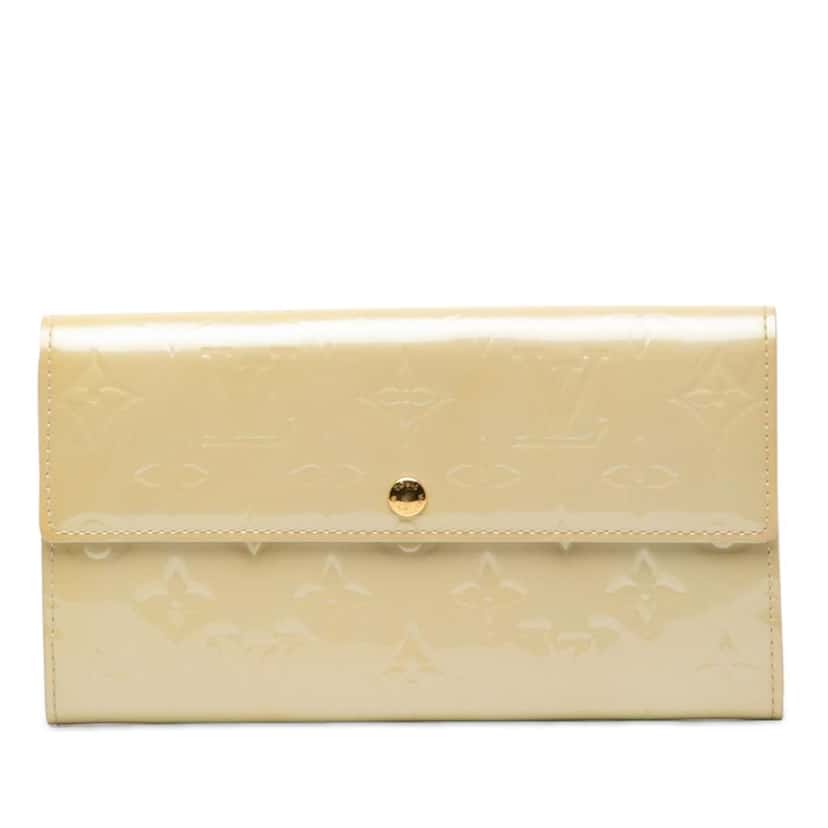 Louis Vuitton Monogram Vernis Sarah Wallet Brown Leather Good condition - Front View