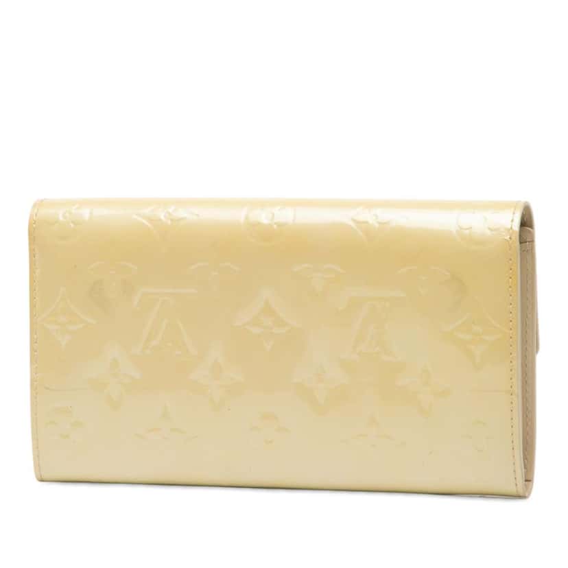 Louis Vuitton Monogram Vernis Sarah Wallet Brown Leather Good condition - Back View