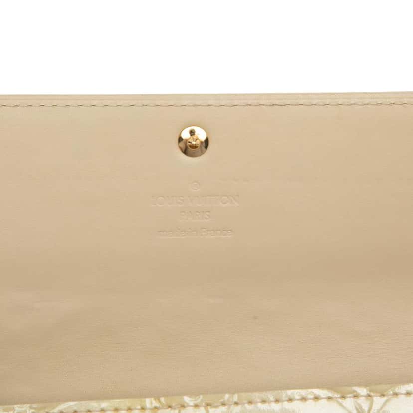 Louis Vuitton Monogram Vernis Sarah Wallet Brown Leather Good condition - Box View