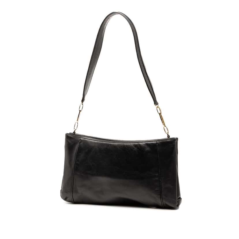 Loewe Nappa Anagram Shoulder Bag Black Leather Good condition - Back View