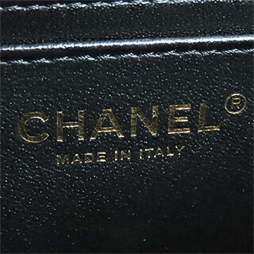 Chanel Medium CC Chevron Lambskin Chain Top Handle Flap Black Leather Good condition - Box View