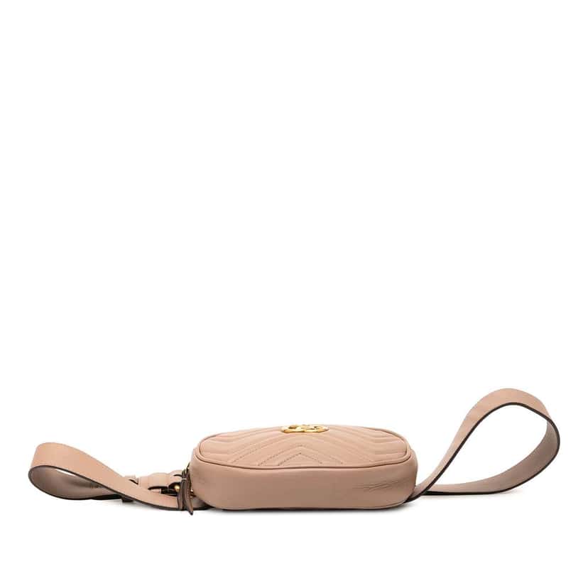 Gucci GG Marmont Matelasse Leather Belt Bag Brown Leather Very good condition - Inside View