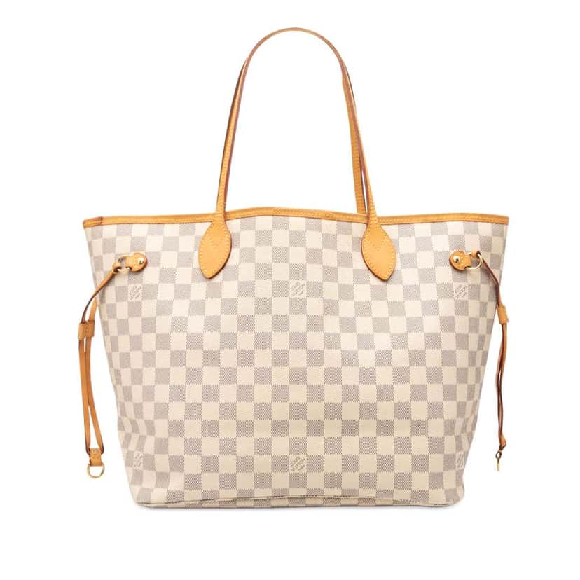 Louis Vuitton Damier Azur Neverfull MM White Good condition - Front View