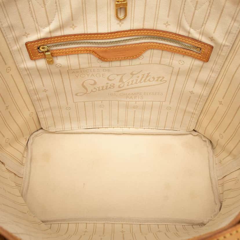 Louis Vuitton Damier Azur Neverfull MM White Good condition - Model View