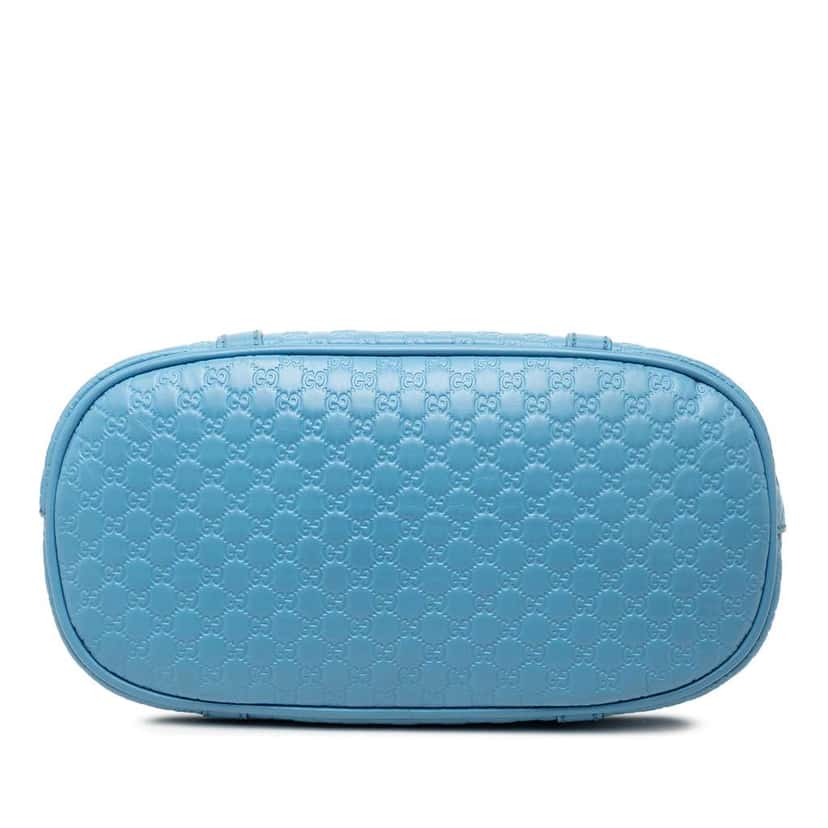 Gucci Mini Microguccissima Dome Satchel Blue Leather Very good condition - Inside View