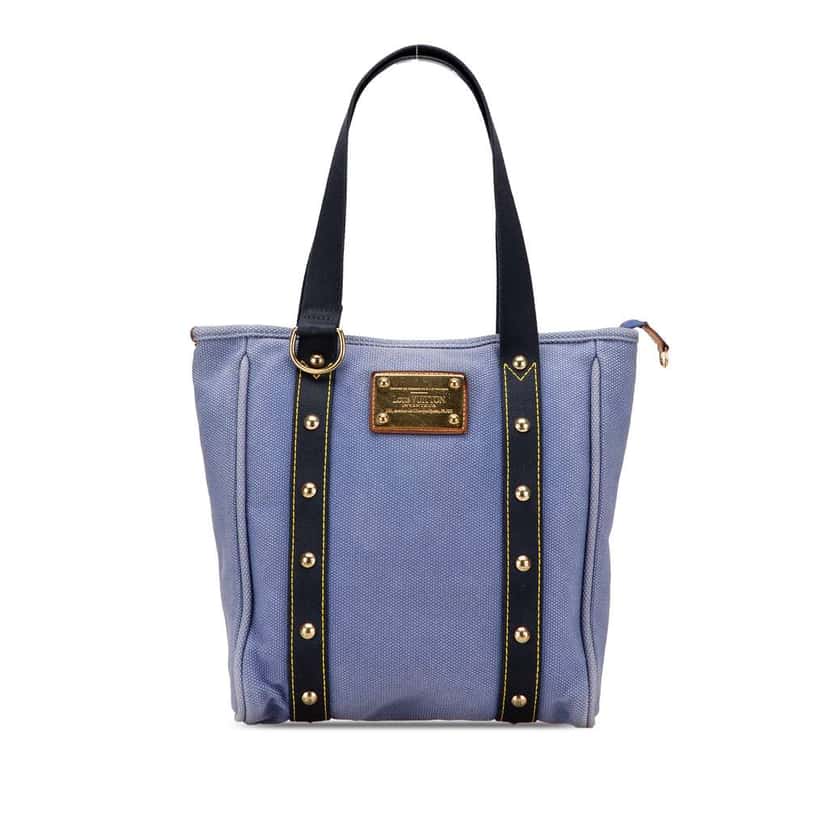 Louis Vuitton Antigua Cabas MM Blue Canvas Good condition - Front View