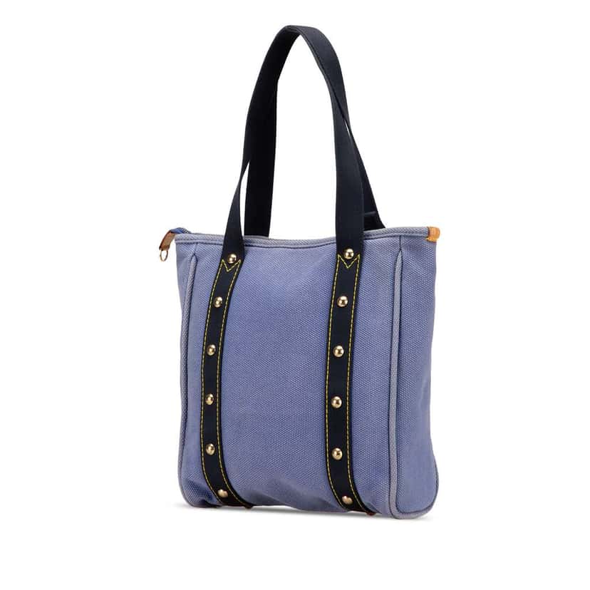 Louis Vuitton Antigua Cabas MM Blue Canvas Good condition - Back View