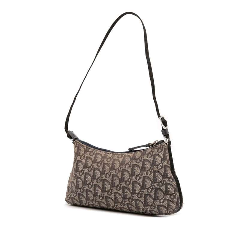 Dior Diorissimo Trotter Canvas Shoulder Bag Brown Canvas Good condition - Back View