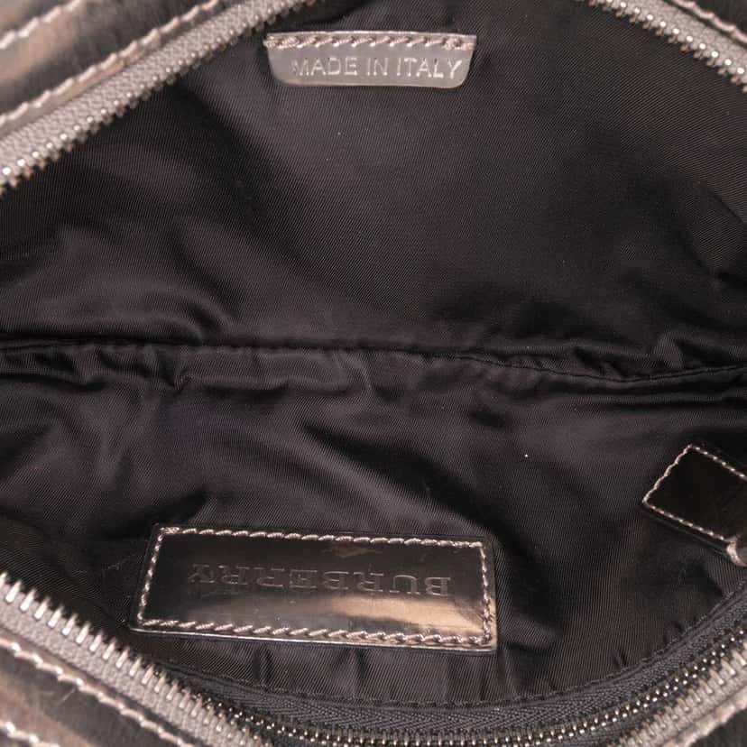 Burberry Supernova Check Canvas Handbag Grey Canvas Good condition - Model View