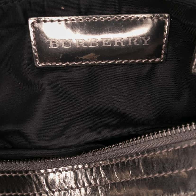 Burberry Supernova Check Canvas Handbag Grey Canvas Good condition - Box View