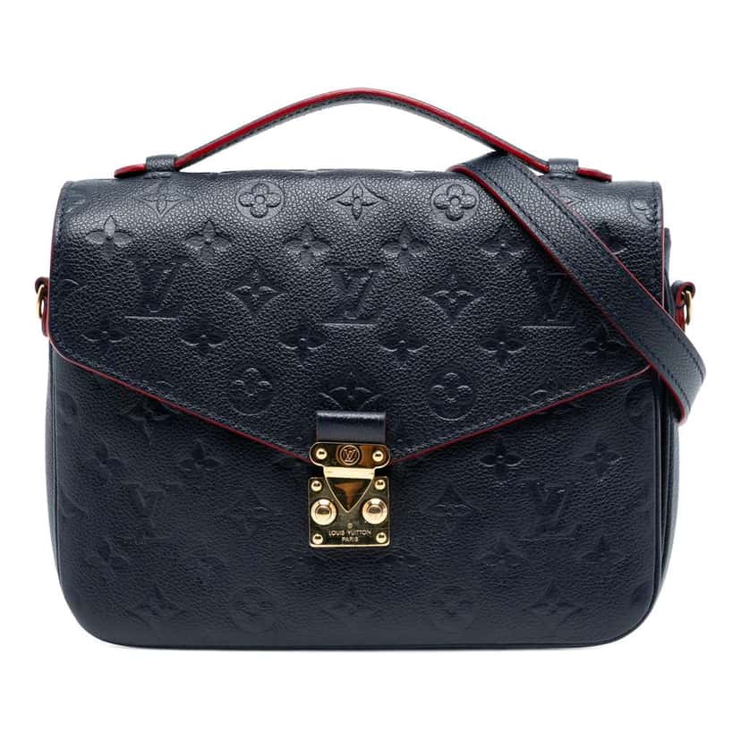Louis Vuitton Monogram Empreinte Pochette Metis Blue Leather Good condition - Front View