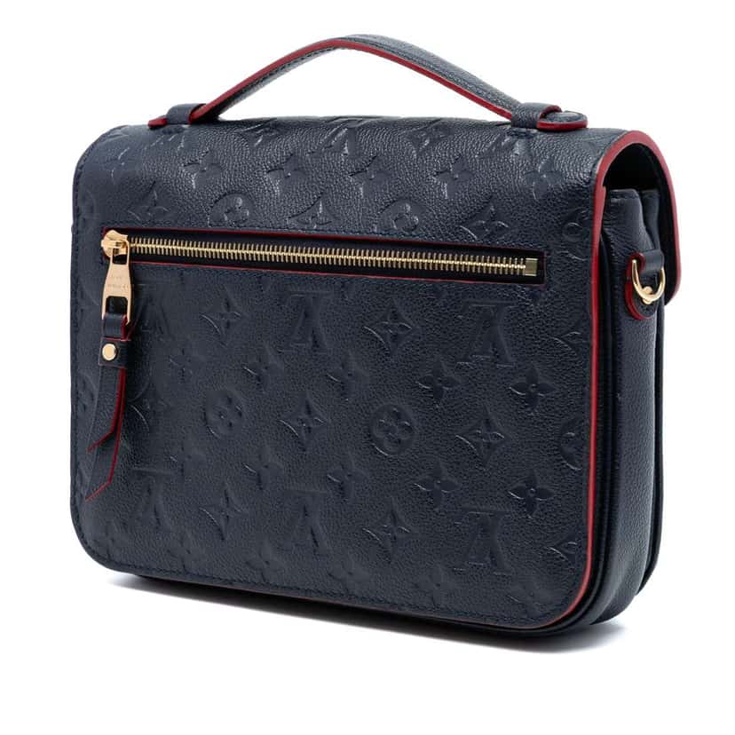 Louis Vuitton Monogram Empreinte Pochette Metis Blue Leather Good condition - Back View