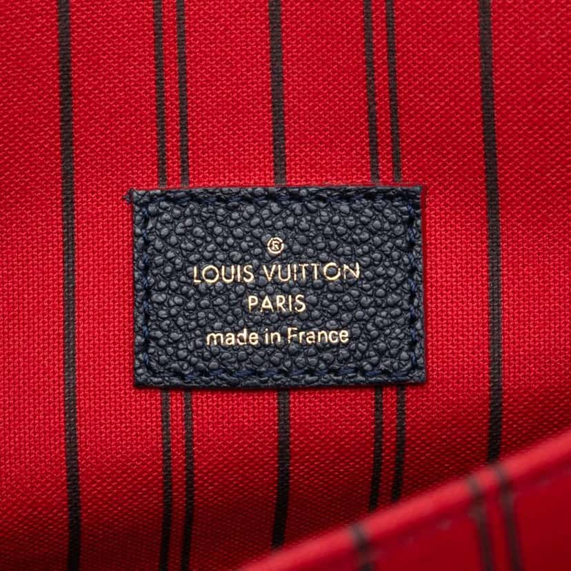Louis Vuitton Monogram Empreinte Pochette Metis Blue Leather Good condition - Box View