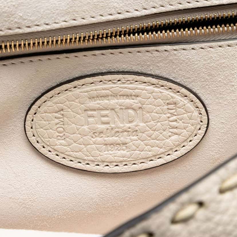 Fendi Medium Leather Selleria Baguette Satchel Brown Leather Good condition - Box View