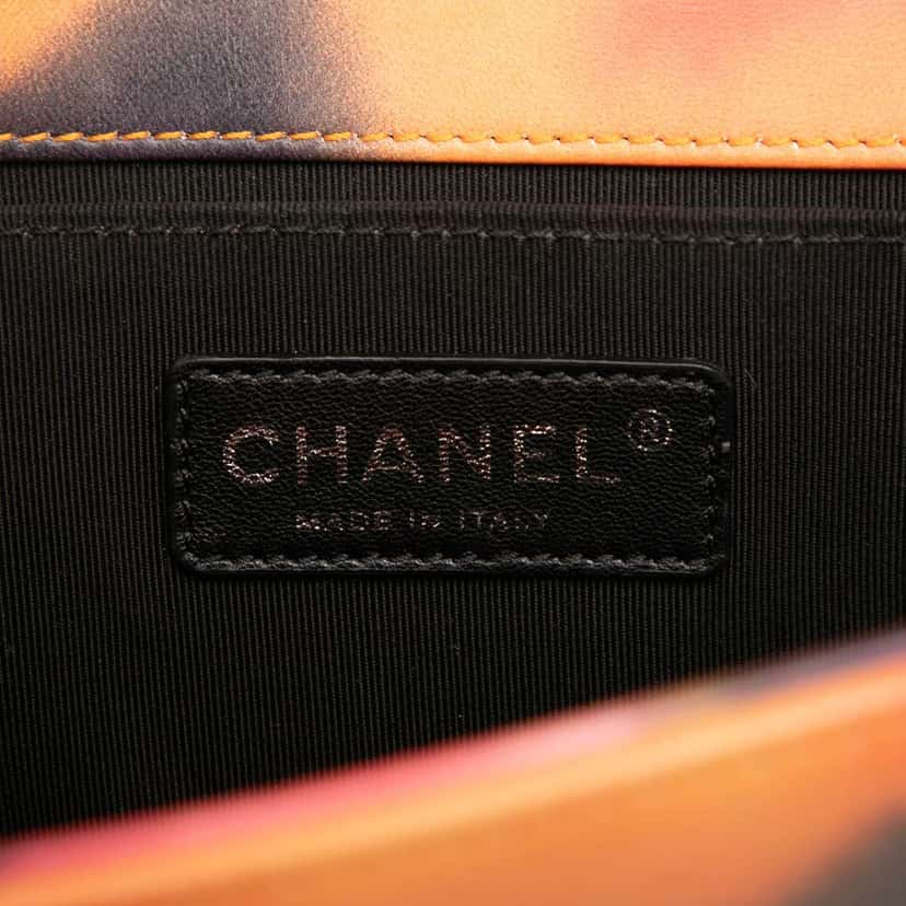 Chanel Old Medium Quilted Lambskin Flower Power Boy Flap Pink Leather Good condition - Box View