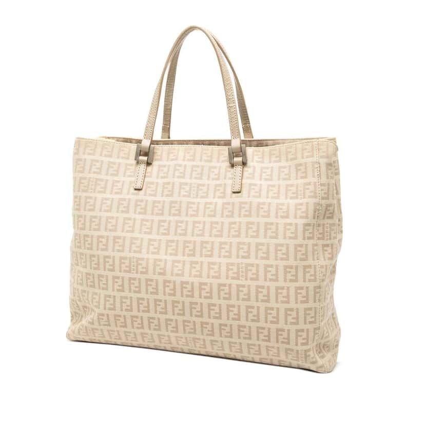 Fendi Zucchino Canvas Tote Brown Canvas Very good condition - Back View