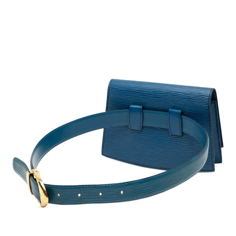 Louis Vuitton Epi Tilsitt Belt Bag Blue Leather Very good condition - Back View
