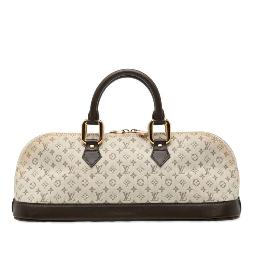 Louis Vuitton Monogram Mini Lin Alma Horizontal Brown Canvas Good condition - Front View
