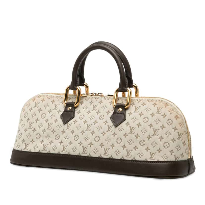 Louis Vuitton Monogram Mini Lin Alma Horizontal Brown Canvas Good condition - Back View