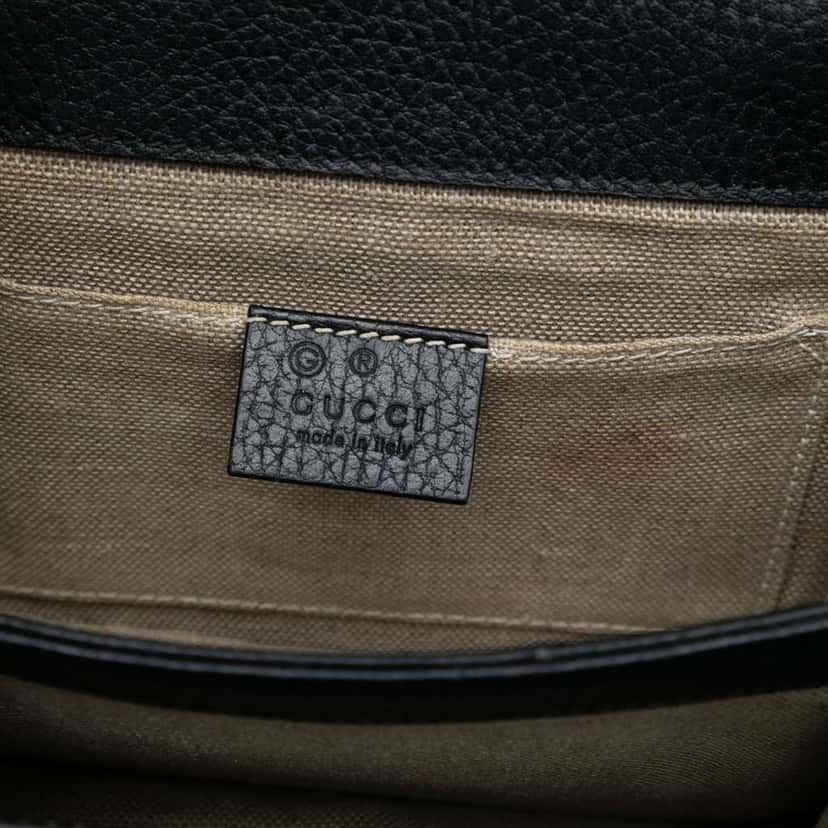 Gucci Small Dollar Calfskin Interlocking G Crossbody Black Leather Good condition - Box View