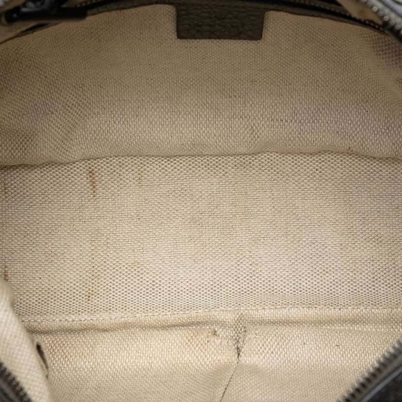 Gucci Leather Soho Chain Zip Shoulder Bag Silver Leather Good condition - Model View