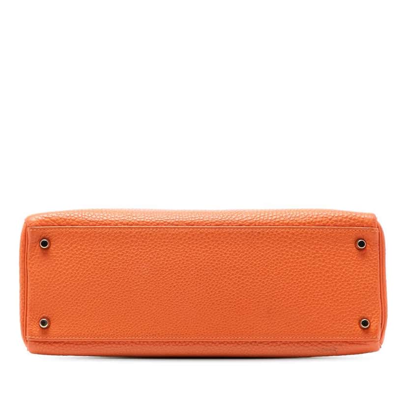 Hermès Togo Kelly II Retourne 35 Orange Leather Good condition - Inside View