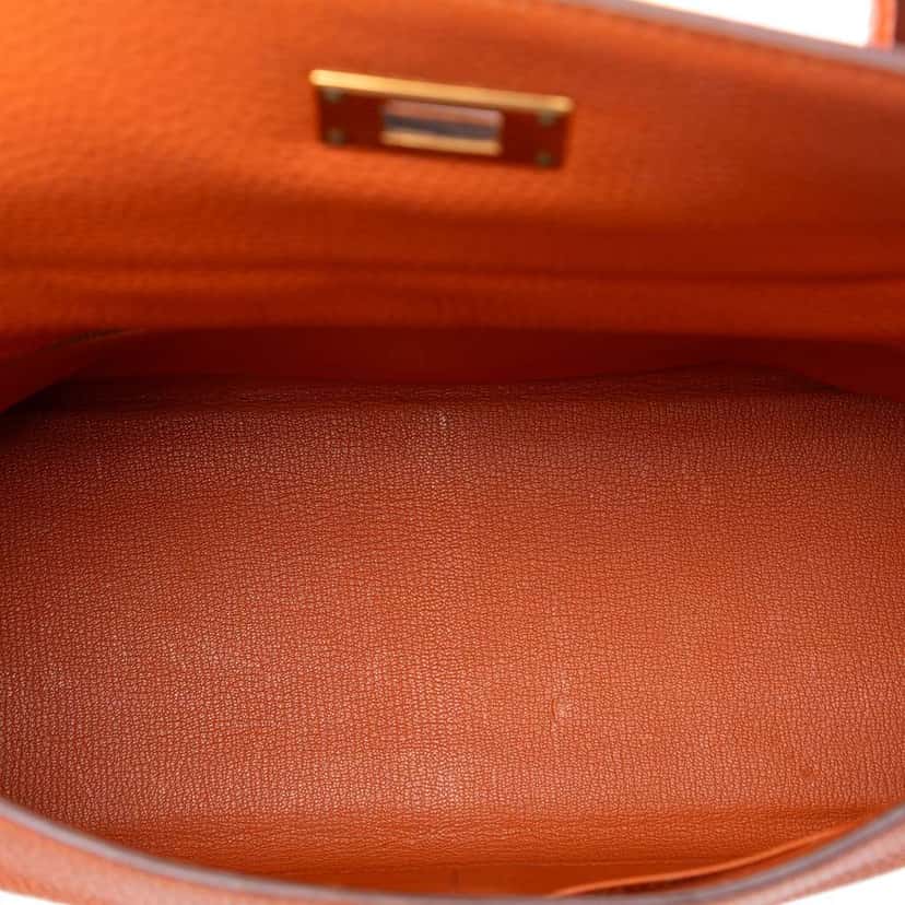 Hermès Togo Kelly II Retourne 35 Orange Leather Good condition - Model View