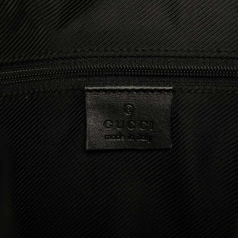 Gucci GG Canvas Bamboo Web Satchel Black Canvas Fair condition - Box View
