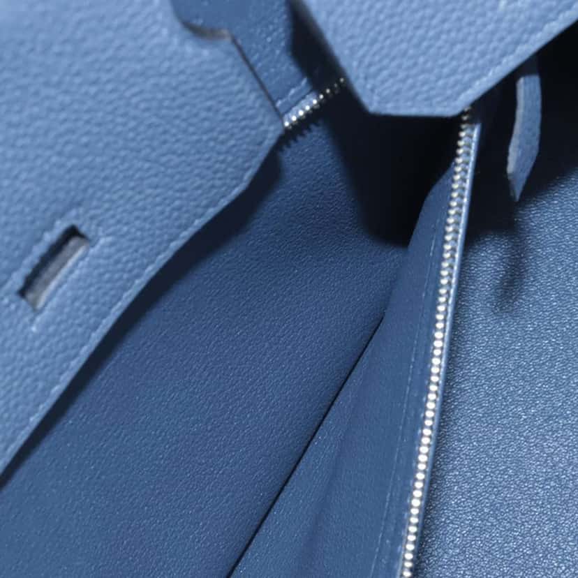 Hermès Togo Birkin Retourne 30 Blue Leather Good condition - Model View