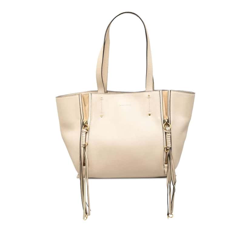 Chloé Large Leather Milo Shopping Tote Brown Leather Good condition - Front View