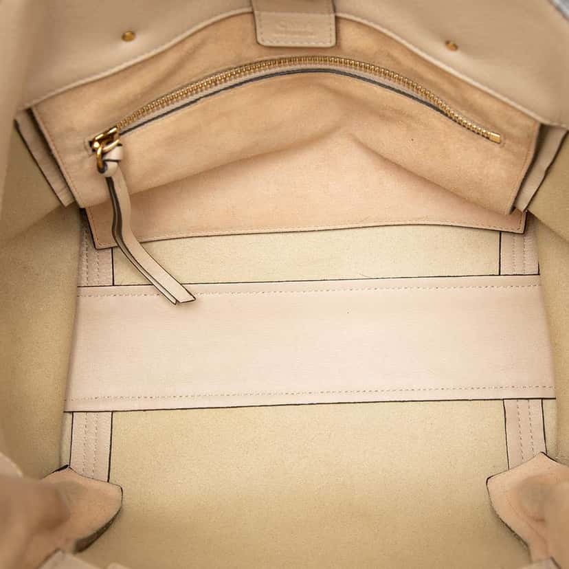 Chloé Large Leather Milo Shopping Tote Brown Leather Good condition - Model View